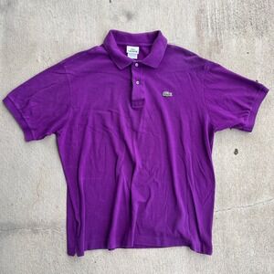 Lacoste‎ Purple Polo Shirt Men Size 6 Classic Fit Embroidered Crocodile